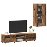 TV Cabinet Set with Shelf FLORIN 3 pcs Old Wood Engineered Wood 3397932