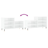 Shoe Cabinet High Gloss White 102x36x60 cm Engineered Wood 831382