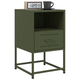 Bedside Cabinet Olive Green 36x39x60.5 cm Steel 846562