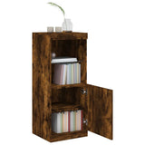 Sideboard with LED Lights Smoked Oak 41x37x100 cm 836690