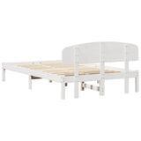 Bed Frame with Headboard White 120 x 200 cm Solid Pine Wood 872066
