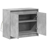Sideboard with LED Concrete Grey 72x34x61 cm Engineered Wood 852176