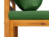 Sectional Middle Sofa with Cushions 100% polyester Solid Acacia 42028320