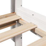Bookcase Bed without Mattress White 140x200 cm Solid Wood Pine 3309810