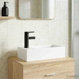Bathroom Wash Basin Matte Black 45.5 x 25.5 x 13 cm Metal 890225