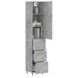 Highboard Concrete Grey 34.5x34x180 cm Engineered Wood 3198837