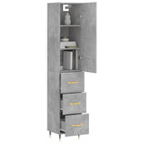 Highboard Concrete Grey 34.5x34x180 cm Engineered Wood 3198837