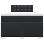 Box Spring Bed with Mattress Black 120x190 cm Faux Leather 3286112