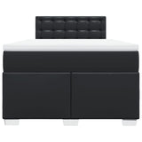 Box Spring Bed with Mattress Black 120x190 cm Faux Leather 3286112
