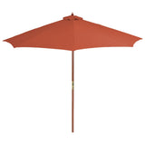 Garden Parasol with Wooden Pole 300 cm Terracotta 44498
