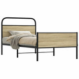 Bed Frame without Mattress 90x190 cm Sonoma Oak Engineered Wood 4100438