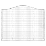 Arched Gabion Baskets 12 pcs 200x50x140/160 cm Galvanised Iron 3145692