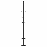 Garden Gate Black 100x100 cm Steel Cross Design 4100999