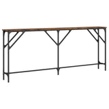Console Table Smoked Oak 180x23x75 cm Engineered Wood 837769