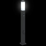 Bollard Lights with Sensor&Outlet 3 pcs 80 cm Black IP44 4006092