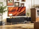 Marble Effect TV Unit, TV Stand Cabinet for up to 70" TVs, Modern TV Cabinet with Shelves and T3398P344814