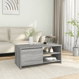 Coffee Table Grey Sonoma 102x50x45 cm Engineered Wood 813033