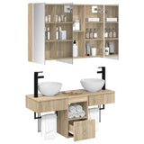 Bathroom Cabinet Set 4 pcs Sonoma Oak Engineered Wood 3406265