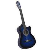 12 Piece Western Classical Guitar Set with 6 Strings Blue 38 70135