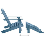 Garden Chair Blue Solid fir wood Large Detachable 315915