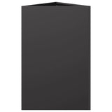 ZNTS Garden Planter Black Triangular 50x43x75 cm Steel 851171