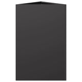 Garden Planters 2 pcs Black Triangular 50x43x75 cm Steel 851172