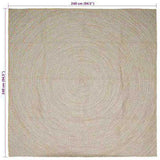 Area Rugs Natural and White 240 x 240 cm Jute 42010610