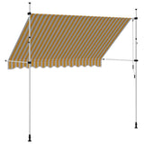Manual Retractable Awning 300 cm Orange and White Stripes 43234
