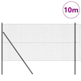 Ground Fix Welded Wire Fence 10 x 1 m PVC-Coated Steel Grey 3351808