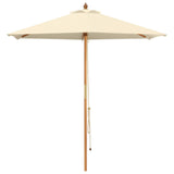 Outdoor Dining Set with Parasol 6 pcs Cream White 3438534