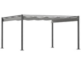 3 x 3m Retractable Roof Metal Pergola - Grey T3398P317633