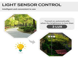 1.8m Traditional Victorian Style 3 Way Head Outdoor Garden Solar Post Lamp Sensor Dimmable LED T3398P313619