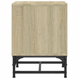 Bedside Cabinets with Glass Doors 2 pcs Sonoma Oak 35x37x50 cm 836523