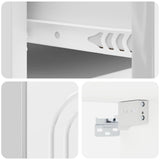 Wall-Mounted Bedside Cabinet with Drawer 2 pcs High Gloss White 898114