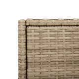Garden Storage Cabinet Beige 55x55x111 cm Poly Rattan 365562