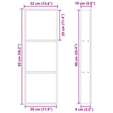 Shower Niche White 90 x 30 x 9.5 cm Stainless Steel 42012679