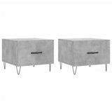 Coffee Tables 2 pcs Concrete Grey 50x50x40 cm Engineered Wood 829389