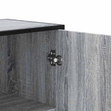 Highboard Grey Sonoma 35.5x35x139 cm Engineered Wood and Metal 849057