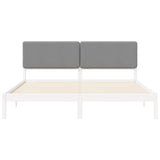 Bed Frame with Upholstered Headboard Light Grey 180 x 200 cm 877893