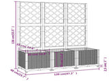 Garden Planter White 120 x 40 x 136 cm 153284