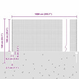 Fence and Post Green 1 x 25 m Steel 3336480