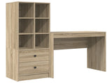 Desk with Drawer with Shelf with Storage 2 pcs Sonoma Oak 3337323