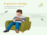 Children Armchair Mini Sofa Wood Frame Anti-Slip Legs High Back T3398P347642