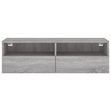 TV Wall Cabinet Grey Sonoma 100x30x30 cm Engineered Wood 836892