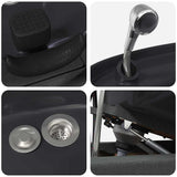 Shampoo Chair Dark Grey and Black 63 x 141 x 92 cm Fabric 42009074
