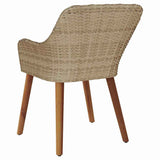 Garden Chair 2 pcs Beige 62.5 x 55 x 82 cm Poly Rattan 42006215