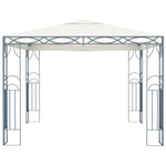 ZNTS Gazebo with LED String Lights 300x300 cm Cream 3070338