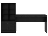 Desk with Drawer with Shelf with Storage 2 pcs Black Oak 3337330