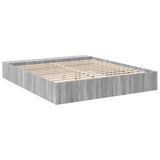 Bed Frame without Mattress Grey Sonoma 200x200 cm 3280543