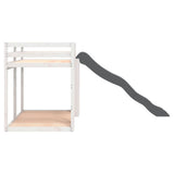 Bunk Bed with Slide&Ladder without Mattress White 90x200 cm 3284243